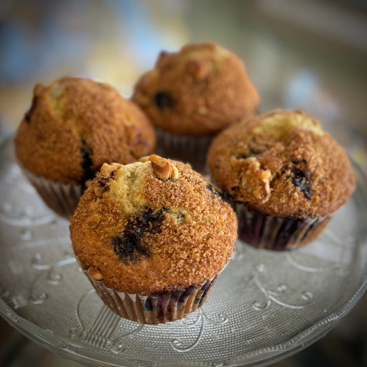 Blueberry Muffins with Walnut Streusel Topping(Pkg of 4)