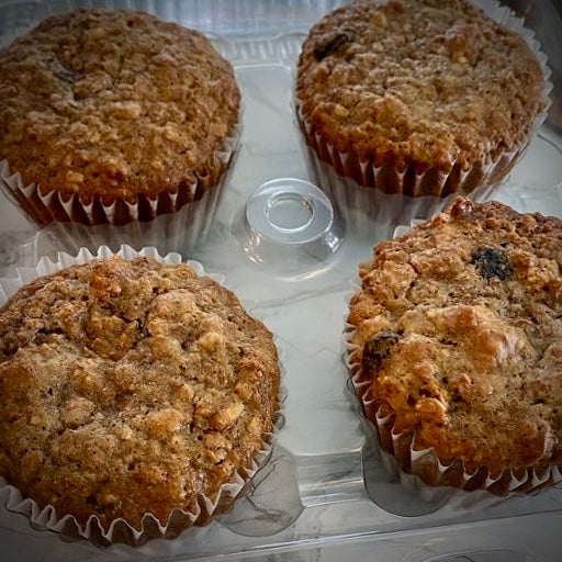 Raisin Bran Muffins with Walnuts (Pkg of 4)