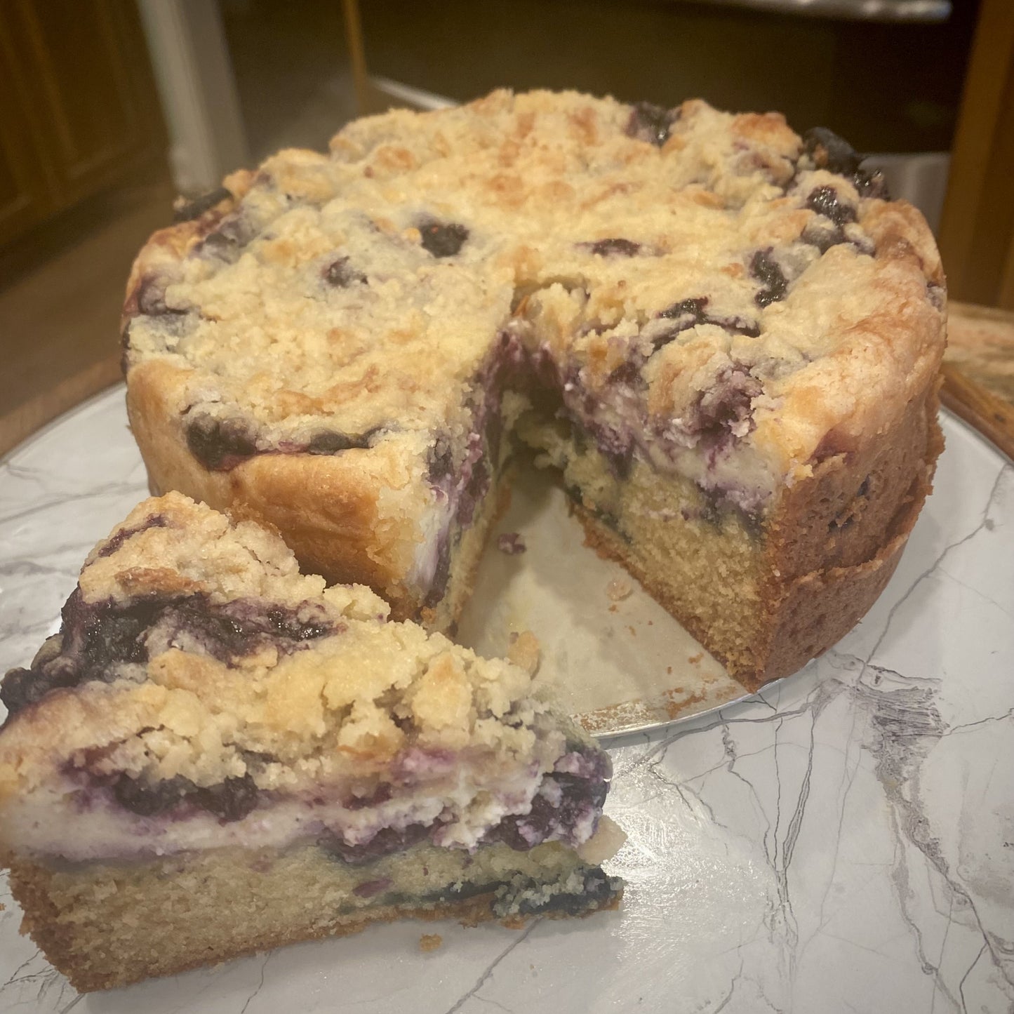 Blueberry Cream Cheese Coffee Cake