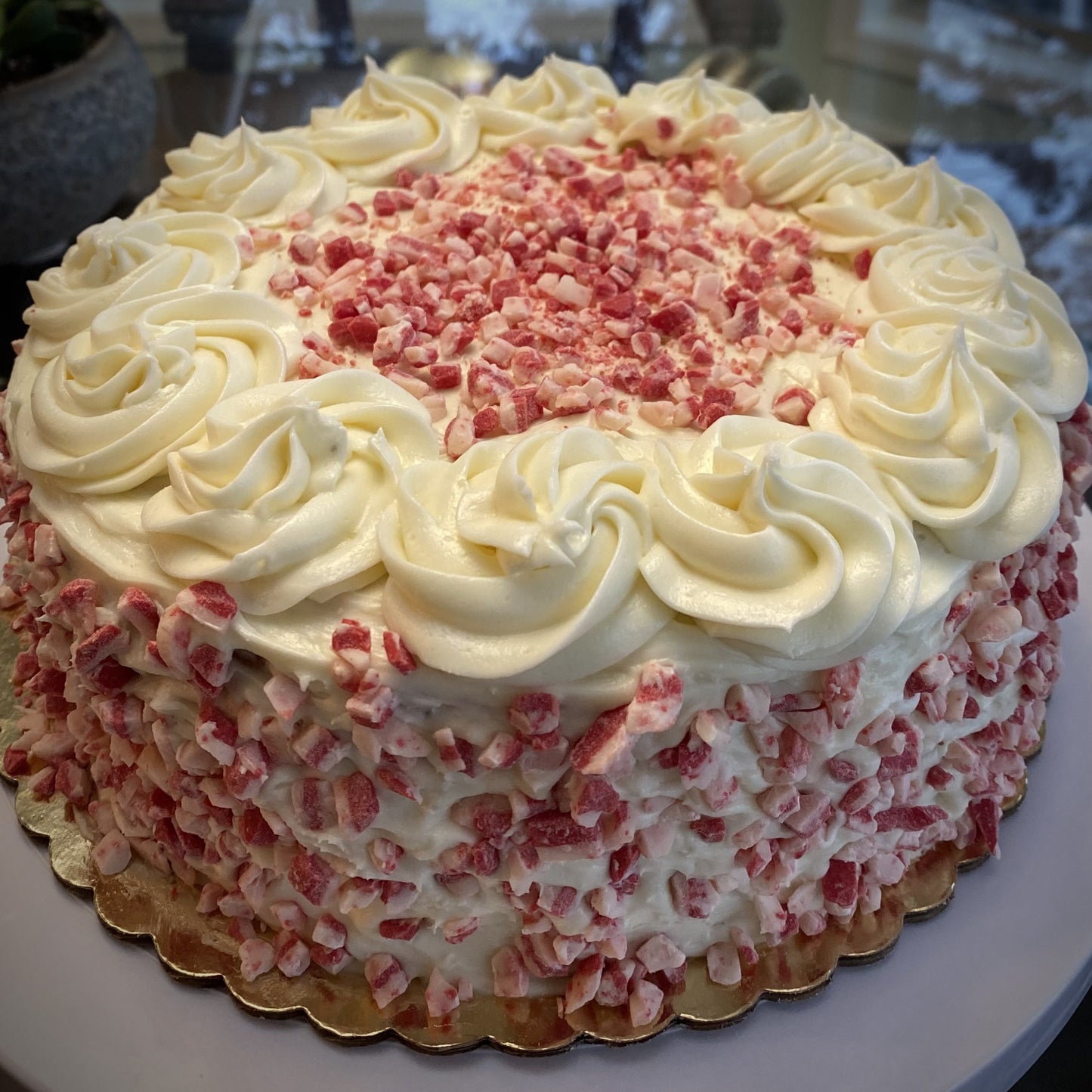 White Chocolate Peppermint Cake