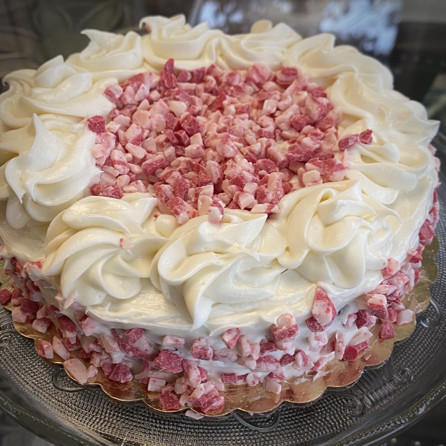 White Chocolate Peppermint Cake